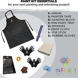 Infiniti Elementz 12 Piece Paint Supplies Kit for Painting Furniture, Cabinets, & Walls - Infiniti Elementz