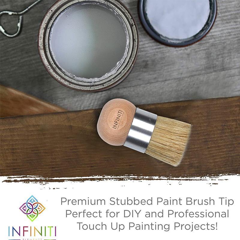 Professional Chalk and Wax Paint Brush One Short Stub Brush DIY Painting and Waxing Tool - Infiniti Elementz