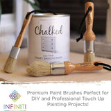 Professional Chalk and Wax Paint Brush 3PC Set Small DIY Painting and Waxing Tool - Infiniti Elementz