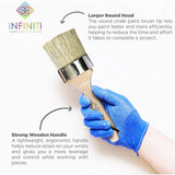 Professional Chalk and Wax Paint Brush 5PC Master Set Large DIY Painting and Waxing Tool - Infiniti Elementz