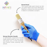 Professional Chalk and Wax Paint Brush 2PC Small Set Large DIY Painting and Waxing Tool - Infiniti Elementz