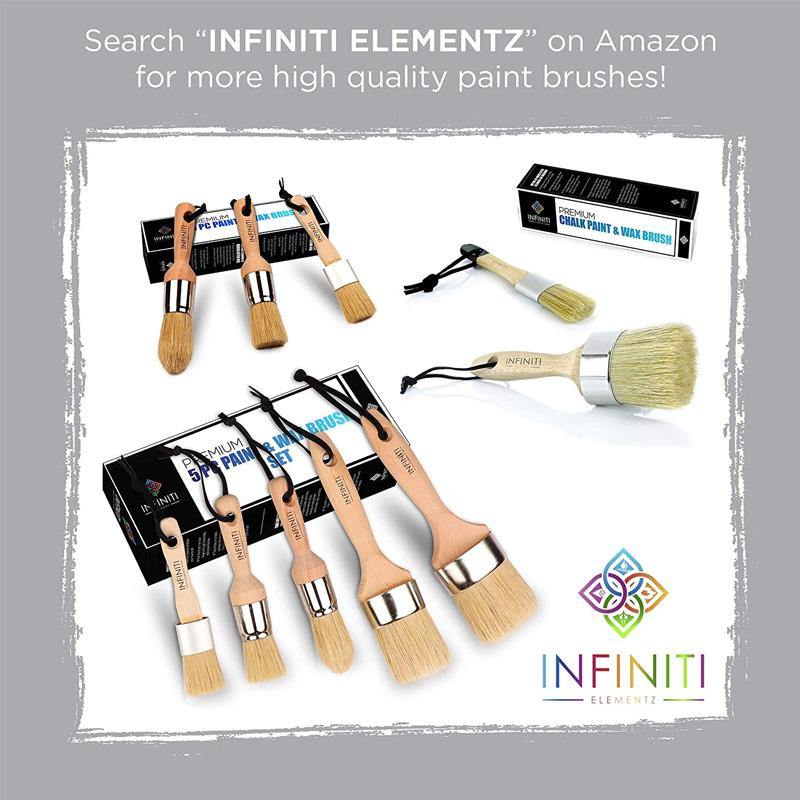 Premium Handmade Flat Blending Chalk Paint Brush + Free EBook !!! (How To Chalk  Paint Like a Expert) – Infiniti Elementz